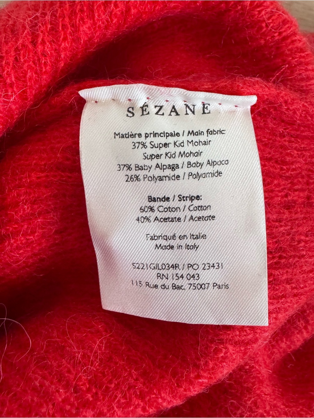 Sezane Gaspard Cardigan Red - Picture 8 of 11